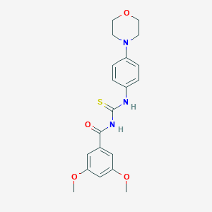 molecular formula C20H23N3O4S B328689 3,5-dimethoxy-N-{[4-(morpholin-4-yl)phenyl]carbamothioyl}benzamide 