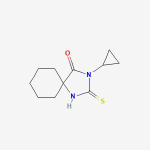 molecular formula C11H16N2OS B3286893 3-Cyclopropyl-2-thioxo-1,3-diazaspiro[4.5]decan-4-one CAS No. 832741-02-3