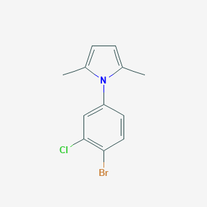 molecular formula C12H11BrClN B328696 1-(4-bromo-3-chlorophenyl)-2,5-dimethyl-1H-pyrrole 