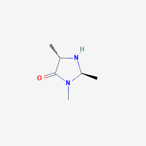 molecular formula C6H12N2O B3286971 (2R,5S)-2,3,5-trimethylimidazolidin-4-one CAS No. 834862-76-9