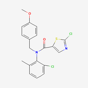 molecular formula C19H16Cl2N2O2S B3286973 5-Thiazolecarboxamide, 2-chloro-N-(2-chloro-6-methylphenyl)-N-[(4-methoxyphenyl)methyl]- CAS No. 834888-63-0