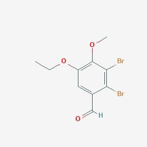 molecular formula C10H10Br2O3 B3286980 2,3-Dibromo-5-ethoxy-4-methoxybenzaldehyde CAS No. 834907-53-8