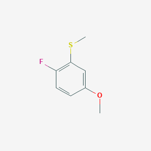 molecular formula C8H9FOS B3287063 1-Fluoro-4-methoxy-2-methylsulfanylbenzene CAS No. 836678-96-7