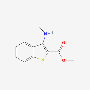 molecular formula C11H11NO2S B3287073 Methyl 3-(methylamino)benzo[b]thiophene-2-carboxylate CAS No. 83716-04-5