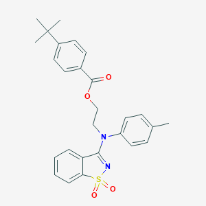 2-[(1,1-Dioxido-1,2-benzisothiazol-3-yl)-4-methylanilino]ethyl 4-tert-butylbenzoate