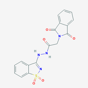 N'-(1,1-dioxido-1,2-benzisothiazol-3-yl)-2-(1,3-dioxo-1,3-dihydro-2H-isoindol-2-yl)acetohydrazide