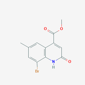 molecular formula C12H10BrNO3 B328713 Methyl 8-bromo-2-hydroxy-6-methyl-4-quinolinecarboxylate 