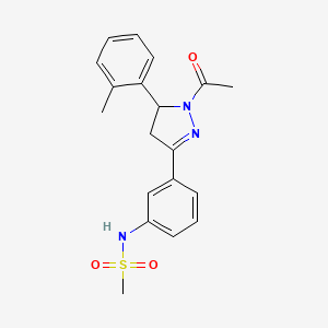 N-(3-(1-acetyl-5-(o-tolyl)-4,5-dihydro-1H-pyrazol-3-yl)phenyl)methanesulfonamide