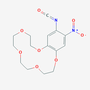 molecular formula C15H18N2O8 B3287158 17-Isocyanato-18-nitro-2,5,8,11,14-pentaoxabicyclo[13.4.0]nonadeca-1(15),16,18-triene CAS No. 83935-64-2