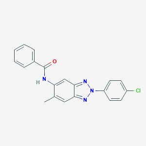 molecular formula C20H15ClN4O B328717 N-[2-(4-chlorophenyl)-6-methyl-2H-1,2,3-benzotriazol-5-yl]benzamide 