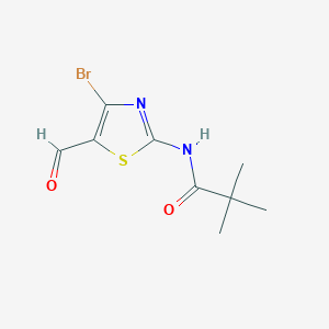 molecular formula C9H11BrN2O2S B3287183 N-(4-Bromo-5-formylthiazol-2-yl)pivalamide CAS No. 840493-87-0