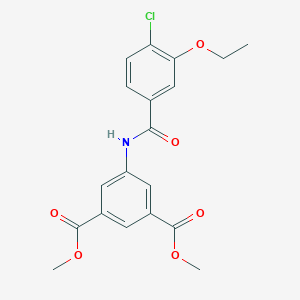 molecular formula C19H18ClNO6 B328719 Dimethyl 5-[(4-chloro-3-ethoxybenzoyl)amino]isophthalate 