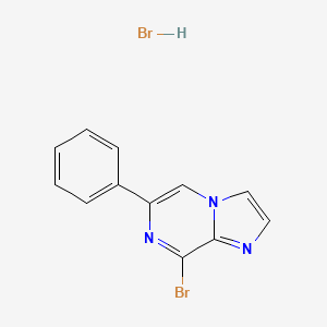 molecular formula C12H9Br2N3 B3287193 8-Bromo-6-phenylimidazo[1,2-a]pyrazine hydrobromide CAS No. 84066-12-6