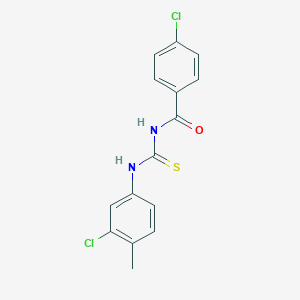molecular formula C15H12Cl2N2OS B328720 4-chloro-N-[(3-chloro-4-methylphenyl)carbamothioyl]benzamide 