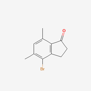 molecular formula C11H11BrO B3287207 4-Bromo-5,7-dimethyl-2,3-dihydro-1H-inden-1-one CAS No. 84092-73-9