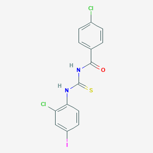 molecular formula C14H9Cl2IN2OS B328721 4-chloro-N-[(2-chloro-4-iodophenyl)carbamothioyl]benzamide 