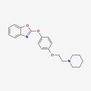 molecular formula C20H22N2O3 B3287212 Benzoxazole,2-[4-[2-(1-piperidinyl)ethoxy]phenoxy]- CAS No. 841200-46-2