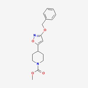 molecular formula C17H20N2O4 B3287228 Methyl 4-(3-(benzyloxy)isoxazol-5-yl)piperidine-1-carboxylate CAS No. 841259-39-0