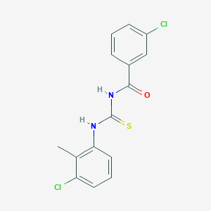 3-chloro-N-[(3-chloro-2-methylphenyl)carbamothioyl]benzamide