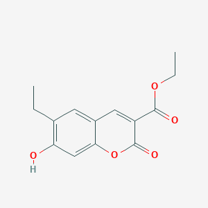 molecular formula C14H14O5 B3287230 Ethyl 6-ethyl-7-hydroxy-2-oxo-2H-chromene-3-carboxylate CAS No. 84165-75-3