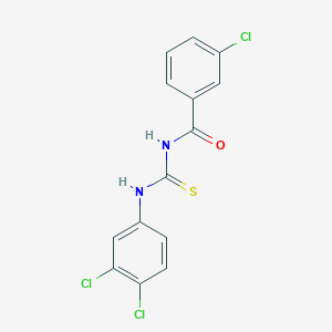 molecular formula C14H9Cl3N2OS B328724 3-chloro-N-[(3,4-dichlorophenyl)carbamothioyl]benzamide 