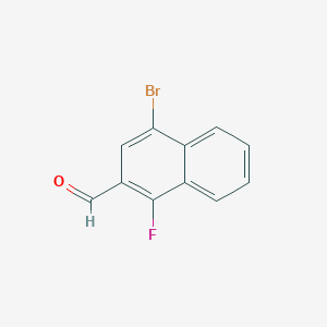 molecular formula C11H6BrFO B3287252 4-Bromo-1-fluoronaphthalene-2-carbaldehyde CAS No. 842136-64-5