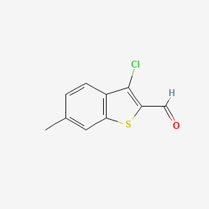 molecular formula C10H7ClOS B3287283 3-Chloro-6-methylbenzo[b]thiophene-2-carbaldehyde CAS No. 84258-86-6