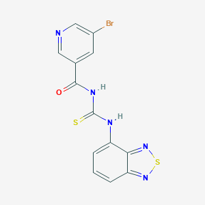 molecular formula C13H8BrN5OS2 B328729 N-(2,1,3-benzothiadiazol-4-ylcarbamothioyl)-5-bromopyridine-3-carboxamide 