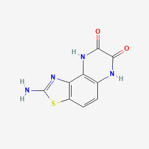 molecular formula C9H6N4O2S B3287298 2-Amino-thiazolo[4,5-f]quinoxaline-7,8-diol CAS No. 842965-50-8
