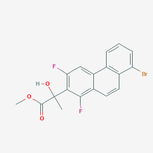 molecular formula C18H13BrF2O3 B3287304 Methyl 2-(8-bromo-1,3-difluorophenanthren-2-yl)-2-hydroxypropanoate CAS No. 843614-83-5