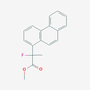 molecular formula C18H15FO2 B3287308 Methyl 2-fluoro-2-(phenanthren-1-yl)propanoate CAS No. 843614-85-7
