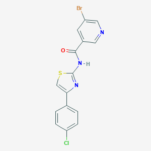 molecular formula C15H9BrClN3OS B328731 5-bromo-N-[4-(4-chlorophenyl)-1,3-thiazol-2-yl]nicotinamide 