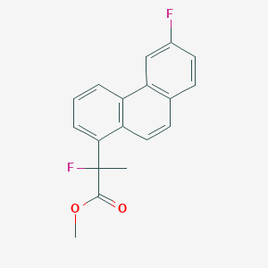 molecular formula C18H14F2O2 B3287314 Methyl 2-fluoro-2-(6-fluorophenanthren-1-yl)propanoate CAS No. 843614-86-8