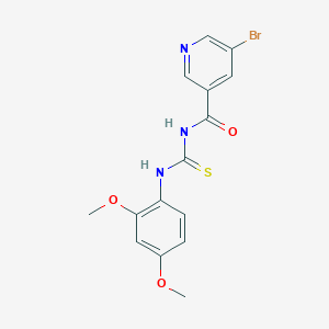 molecular formula C15H14BrN3O3S B328732 5-bromo-N-{[(2,4-dimethoxyphenyl)amino]carbonothioyl}nicotinamide 