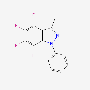 molecular formula C14H8F4N2 B3287349 4,5,6,7-Tetrafluoro-3-methyl-1-phenyl-1H-indazole CAS No. 84409-38-1