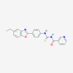 N-({[4-(5-ethyl-1,3-benzoxazol-2-yl)phenyl]amino}carbonothioyl)nicotinamide