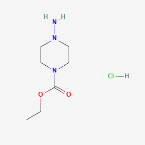 molecular formula C7H16ClN3O2 B3287354 Ethyl 4-aminopiperazine-1-carboxylate hydrochloride CAS No. 84442-57-9