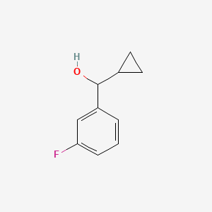 molecular formula C10H11FO B3287357 Benzenemethanol, alpha-cyclopropyl-3-fluoro- CAS No. 844470-90-2