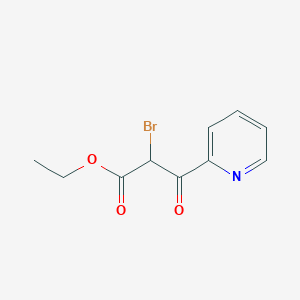 molecular formula C10H10BrNO3 B3287417 2-Pyridinepropanoic acid, alpha-bromo-beta-oxo-, ethyl ester CAS No. 845733-99-5