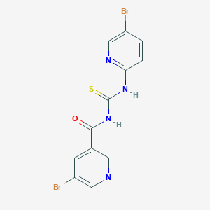 molecular formula C12H8Br2N4OS B328744 N-(5-bromo-2-pyridinyl)-N'-[(5-bromo-3-pyridinyl)carbonyl]thiourea 