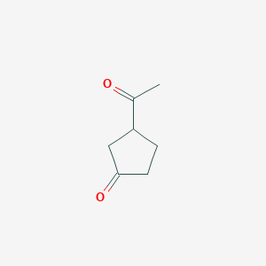 molecular formula C7H10O2 B3287440 3-Acetylcyclopentan-1-one CAS No. 84602-27-7