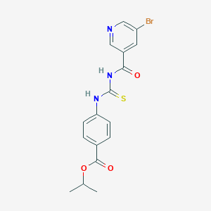 molecular formula C17H16BrN3O3S B328747 Isopropyl 4-[({[(5-bromopyridin-3-yl)carbonyl]amino}carbonothioyl)amino]benzoate 