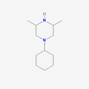 molecular formula C12H24N2 B3287471 Piperazine, 1-cyclohexyl-3,5-dimethyl- CAS No. 84630-58-0