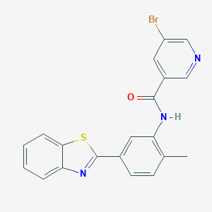 N-[5-(1,3-benzothiazol-2-yl)-2-methylphenyl]-5-bromonicotinamide