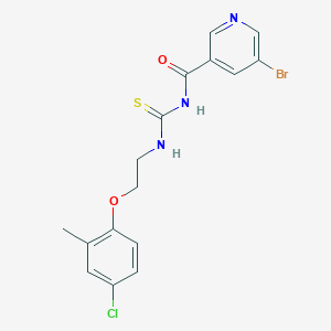 5-bromo-N-({[2-(4-chloro-2-methylphenoxy)ethyl]amino}carbonothioyl)nicotinamide