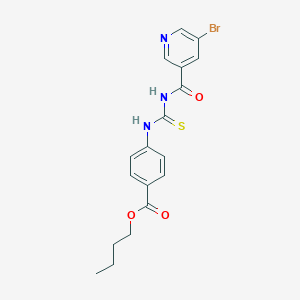 Butyl 4-[({[(5-bromopyridin-3-yl)carbonyl]amino}carbothioyl)amino]benzoate