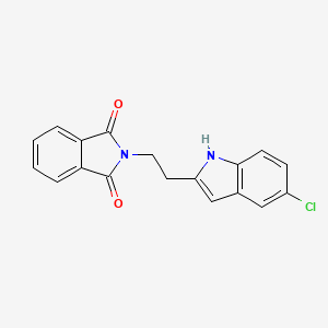 molecular formula C18H13ClN2O2 B3287527 2-[2-(5-Chloro-1H-indol-2-YL)-ethyl]-isoindole-1,3-dione CAS No. 847203-42-3