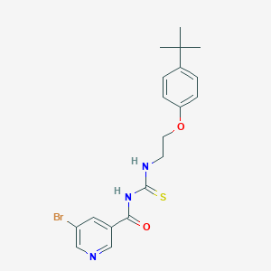 molecular formula C19H22BrN3O2S B328753 5-bromo-N-({[2-(4-tert-butylphenoxy)ethyl]amino}carbonothioyl)nicotinamide 