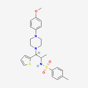 N-(1-(4-(4-methoxyphenyl)piperazin-1-yl)-1-(thiophen-2-yl)propan-2-yl)-4-methylbenzenesulfonamide