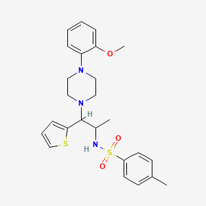N-(1-(4-(2-methoxyphenyl)piperazin-1-yl)-1-(thiophen-2-yl)propan-2-yl)-4-methylbenzenesulfonamide